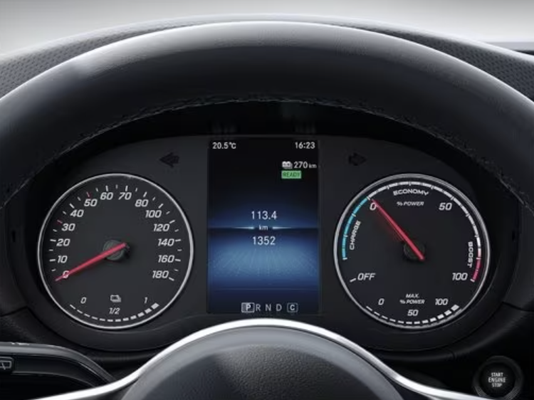 Mercedes-EQT jauge de vitesse