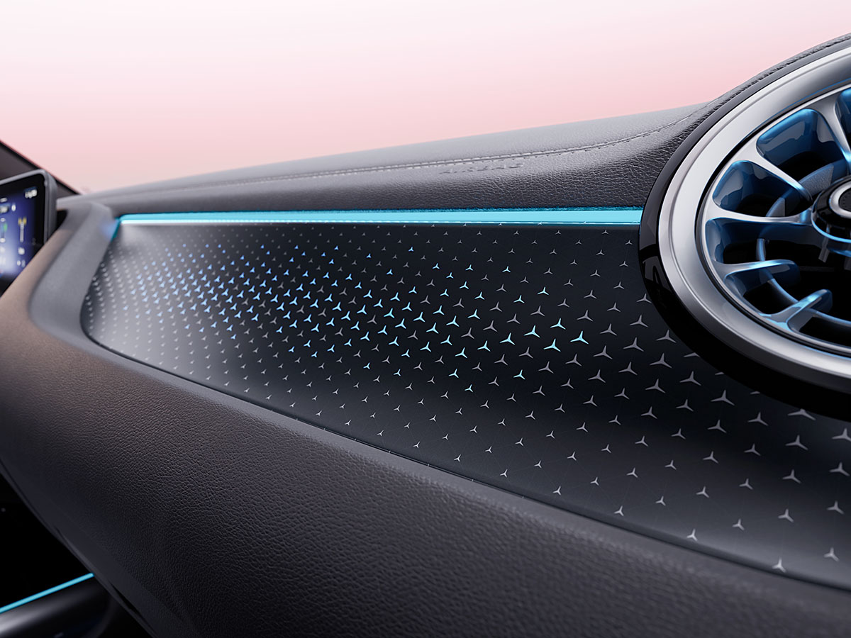 Mercedes-eqa détails d'intérieur