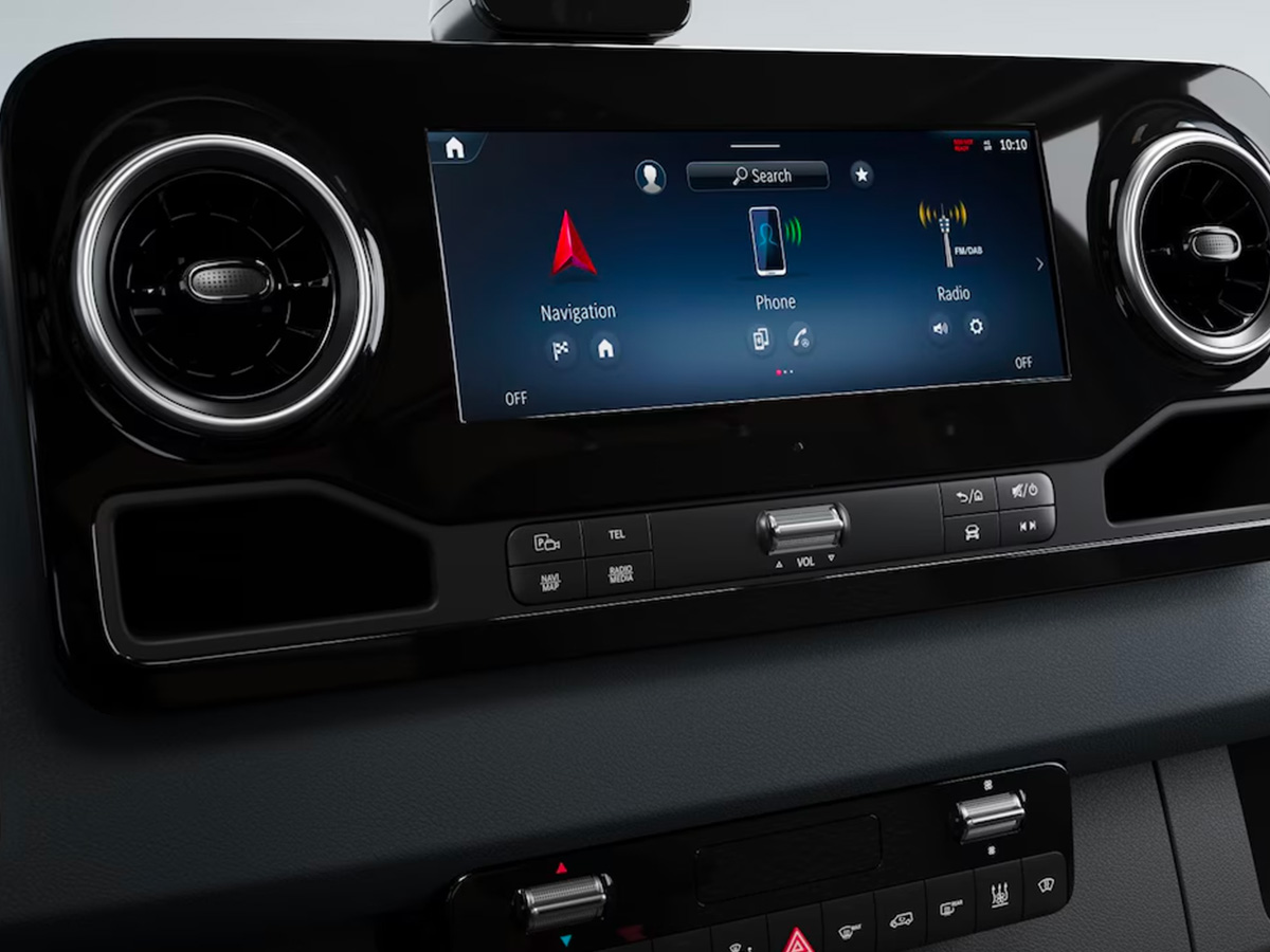 L'écran du eSpriner Châssis-cabine