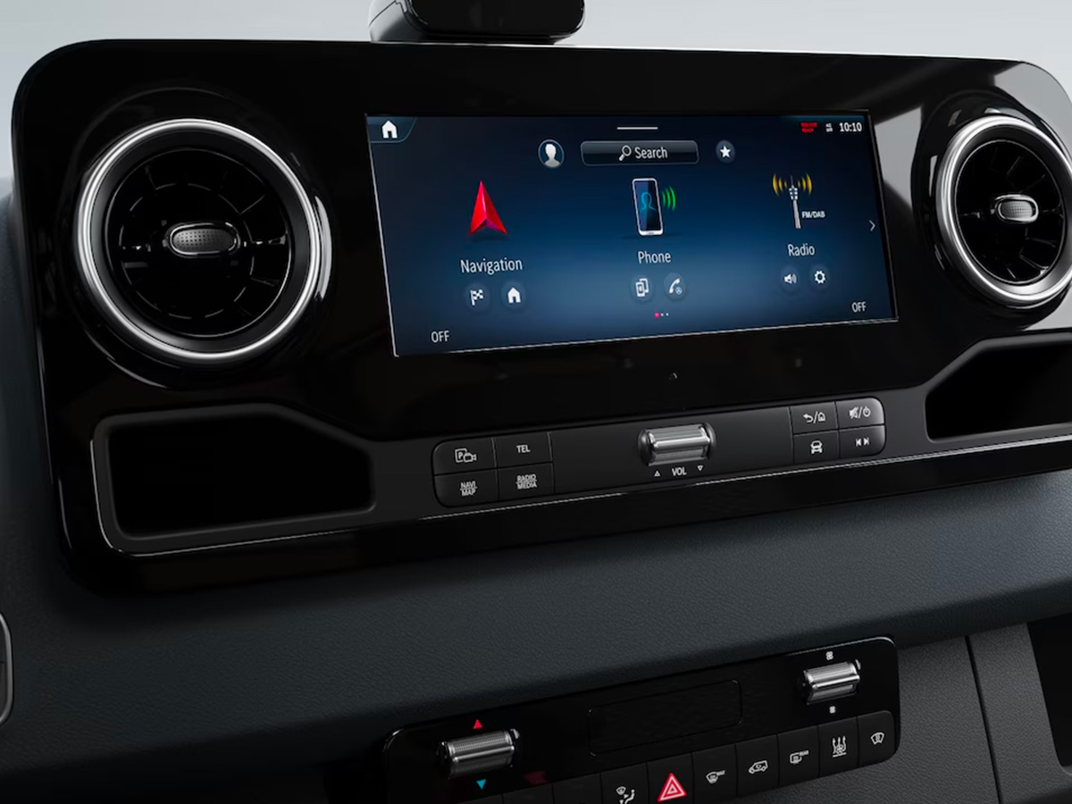 L'écran du eSprinter plateau