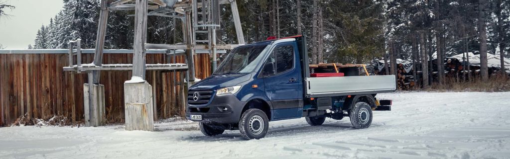 Un Sprinter Châssis dans la neige
