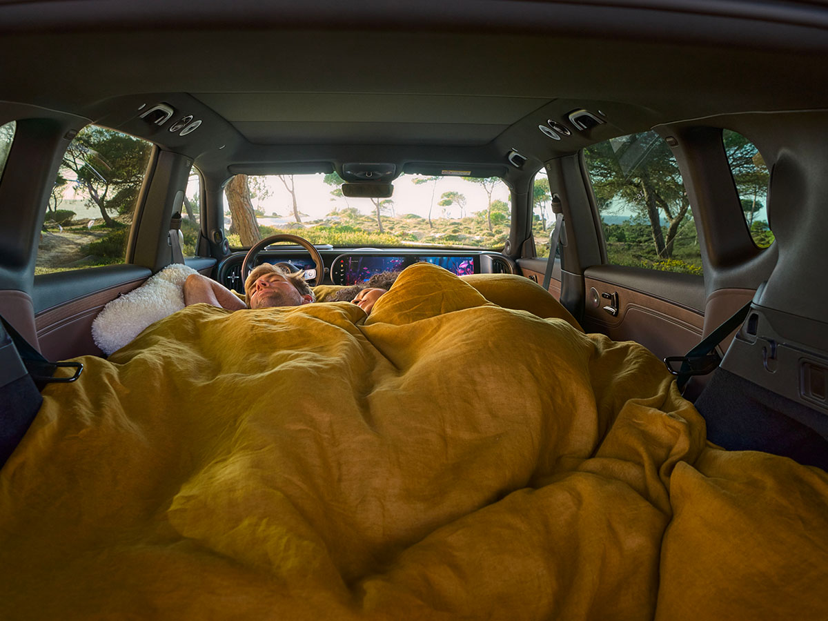 L'un des modes de lit de la smart #5